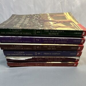 Scholastic The Chronicles of Narnia Paperback Lot of 6 C. S. Lewis Illus 1994